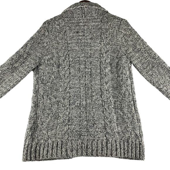 Lineamaglia Women's Wool-Blend Gray Sweater Large Open Cardigan Made in Italy - Picture 2 of 8